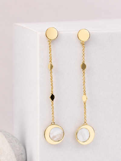 Minimalist Chain Pearl Dangler Earring