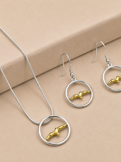 The Golden Albatross Pendant Set