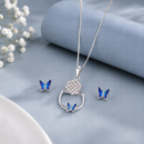 The Azure Butterfly Dream Pendant Set