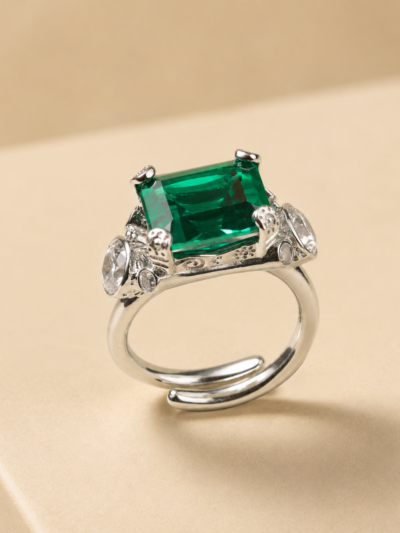 Spiral Bliss Emerald Ring
