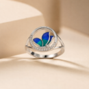 Blue Morpho Butterfly Ring