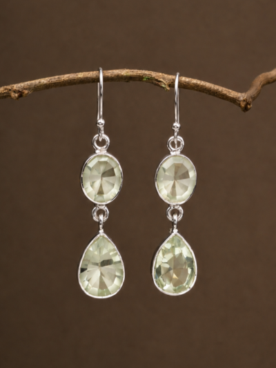 Glacier Green Quartz Drops Earring