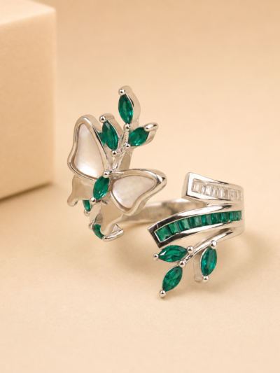 The Forest Fern Cocktail Ring