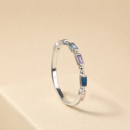 Pastel Prism Baguette Ring