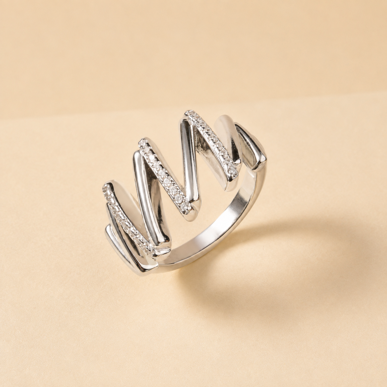 The Luminou Chevron Ring