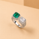 The Emerald Oasis Cocktail Ring