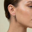 Minimalist Circle Line earring