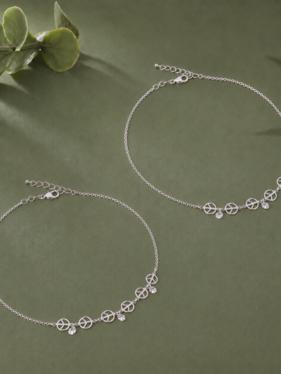 Aura Twirl Anklet Pair