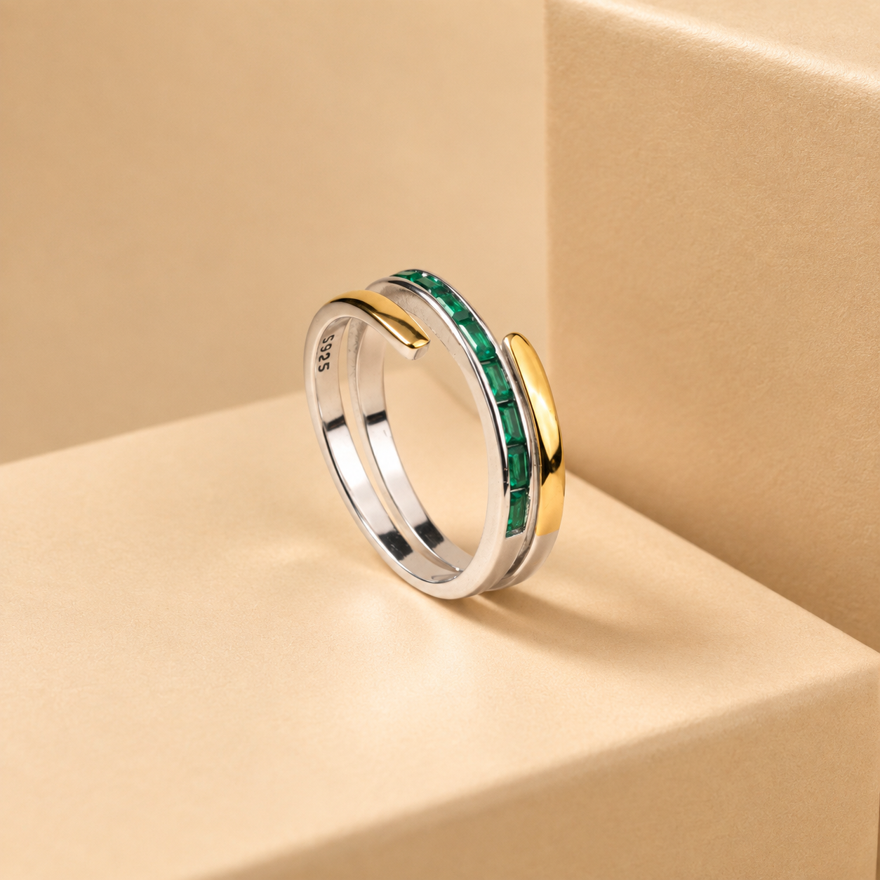 The Viridian Stack Ring