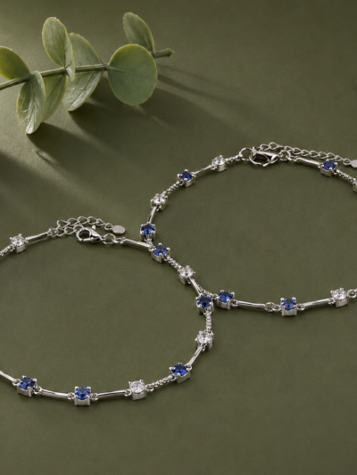 The Stella Drop Anklet Pair