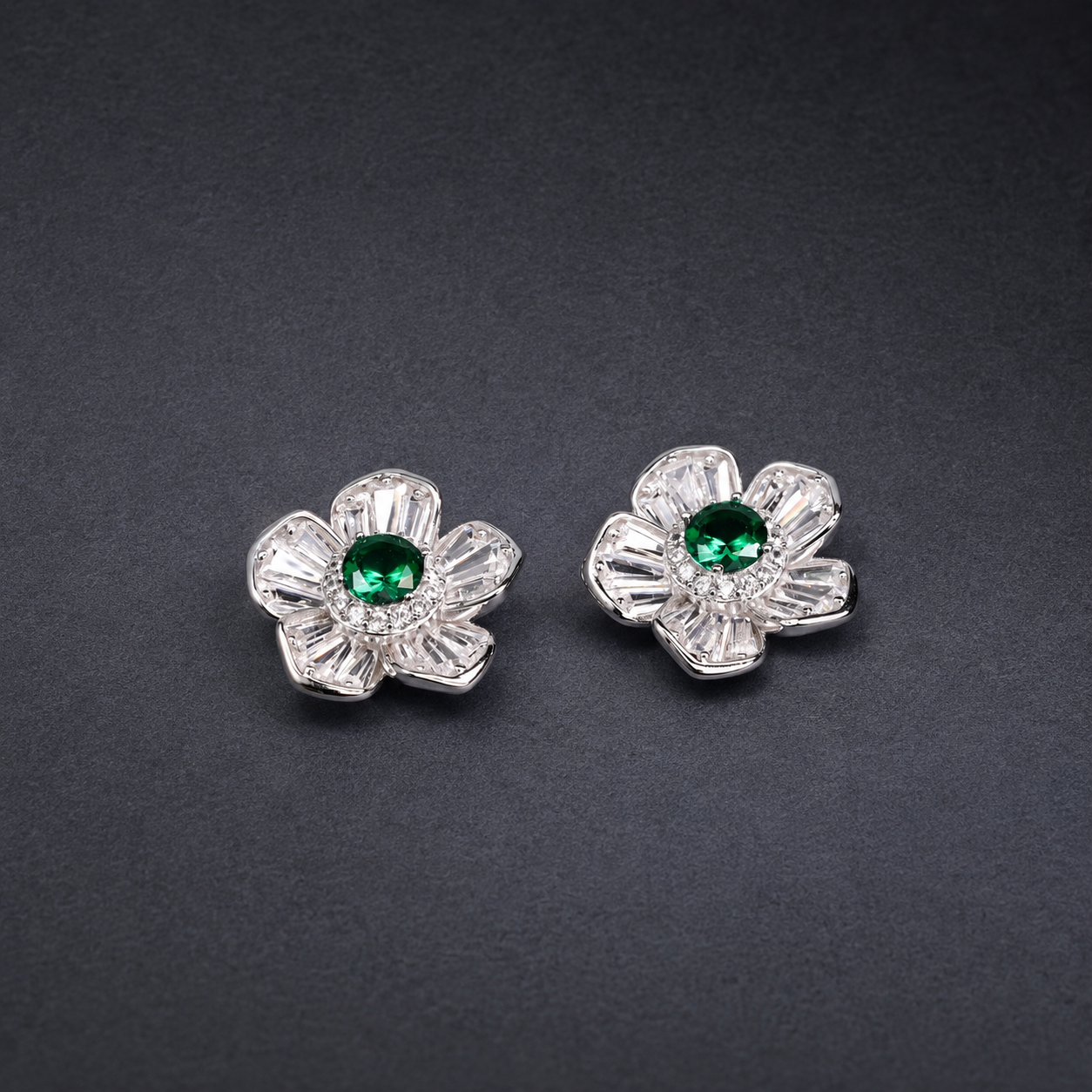 Emerald Starlight Petal earring
