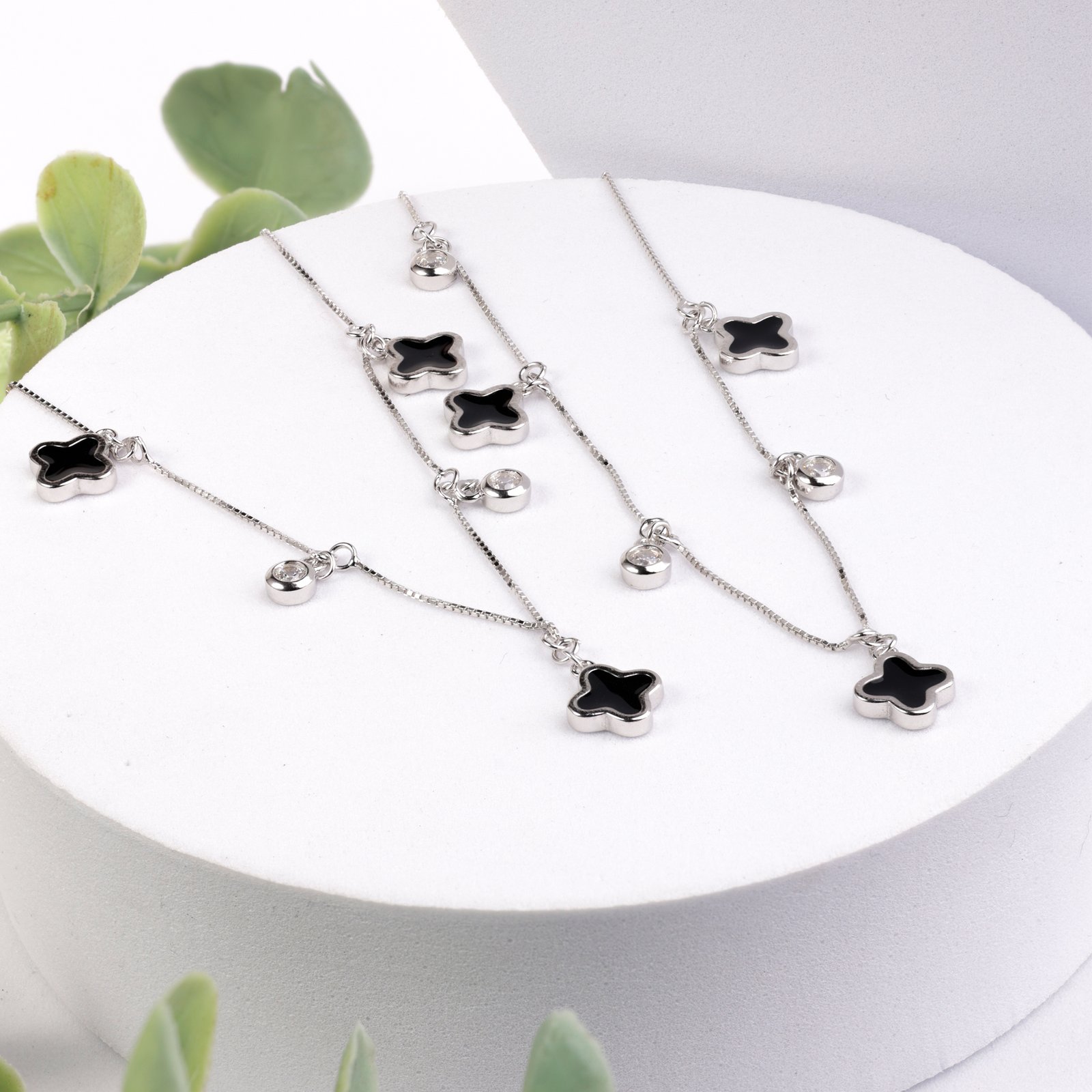 The Italian Shimmer Anklet Pair