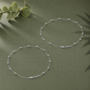 The Chloe Minimalist Bead Anklet Pair