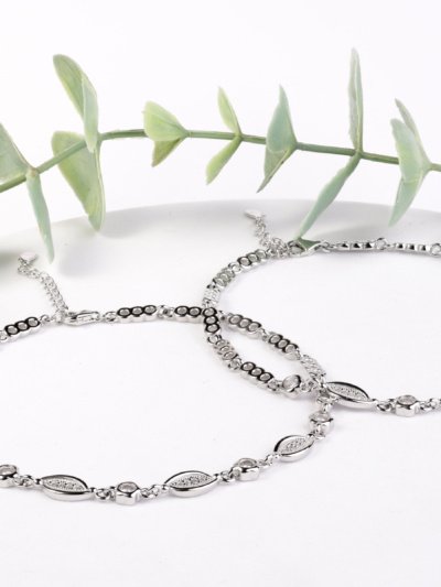 The Celeste Link Anklet Pair