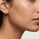 Crystal Clover Cutout top earring