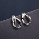 Abstract Polished Twist Drop Earring
