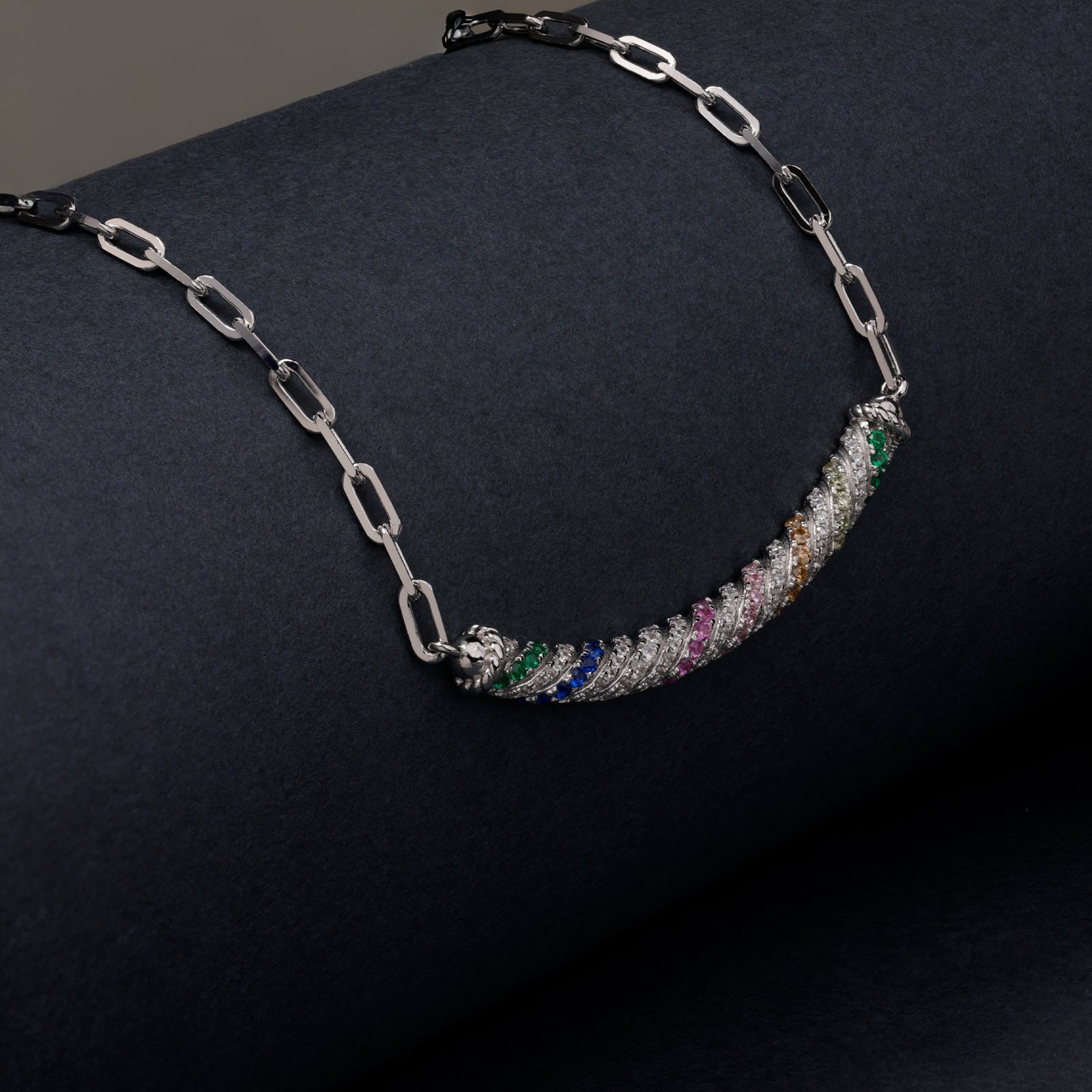 Celestial Rainbow Curve Necklace - Image 2