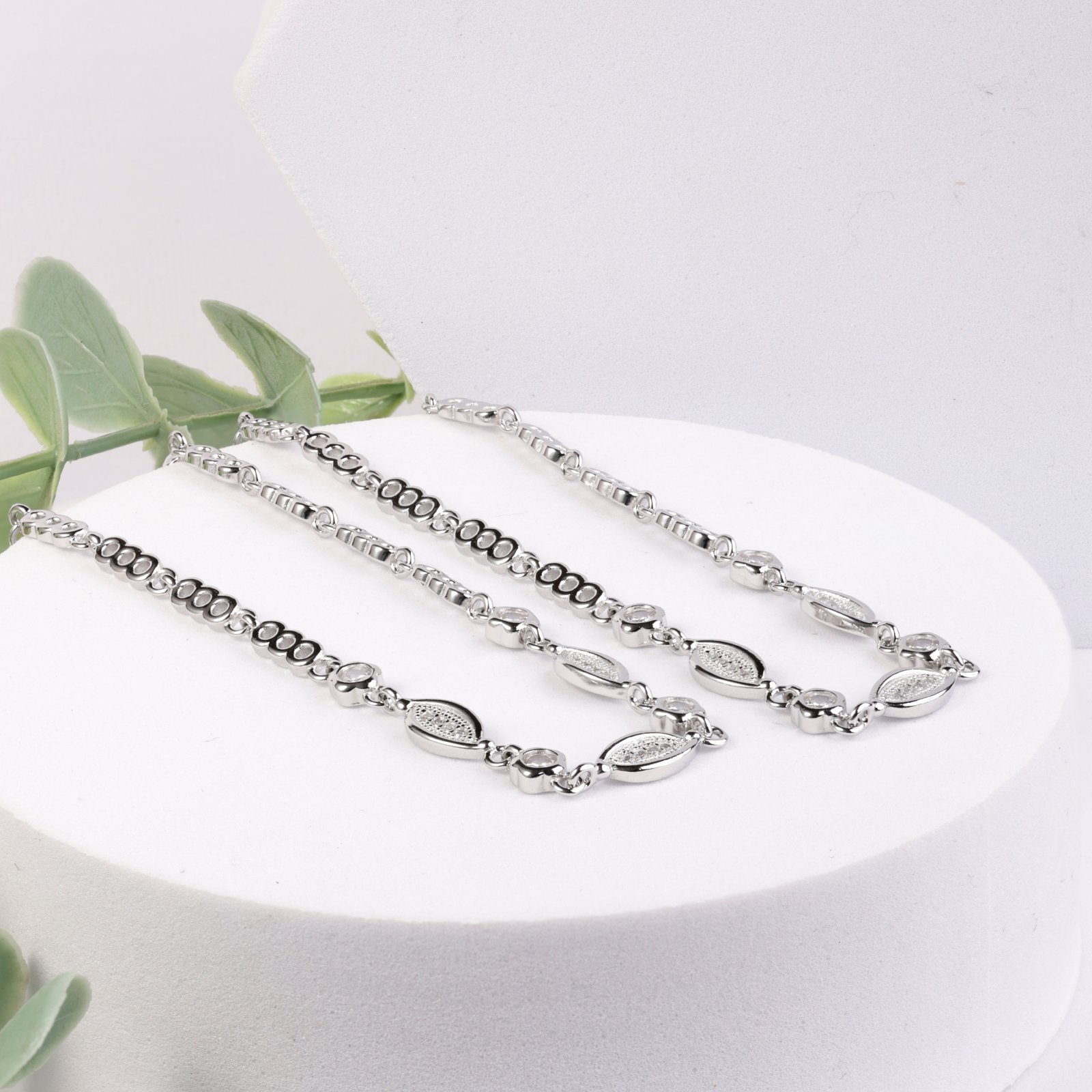 The Celeste Link Anklet Pair - Image 5