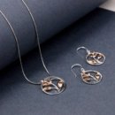 The Wild Rosy Fern Pendant Set