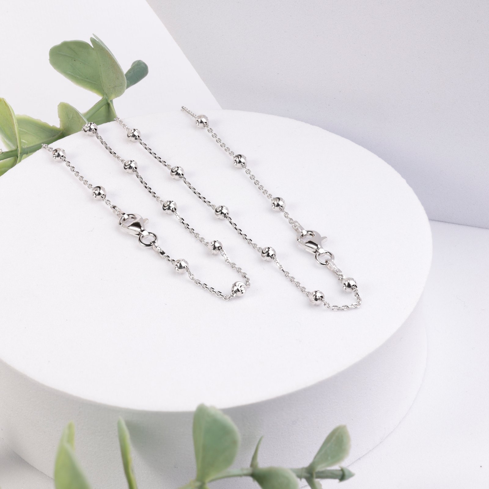 The Chloe Minimalist Bead Anklet Pair - Image 5