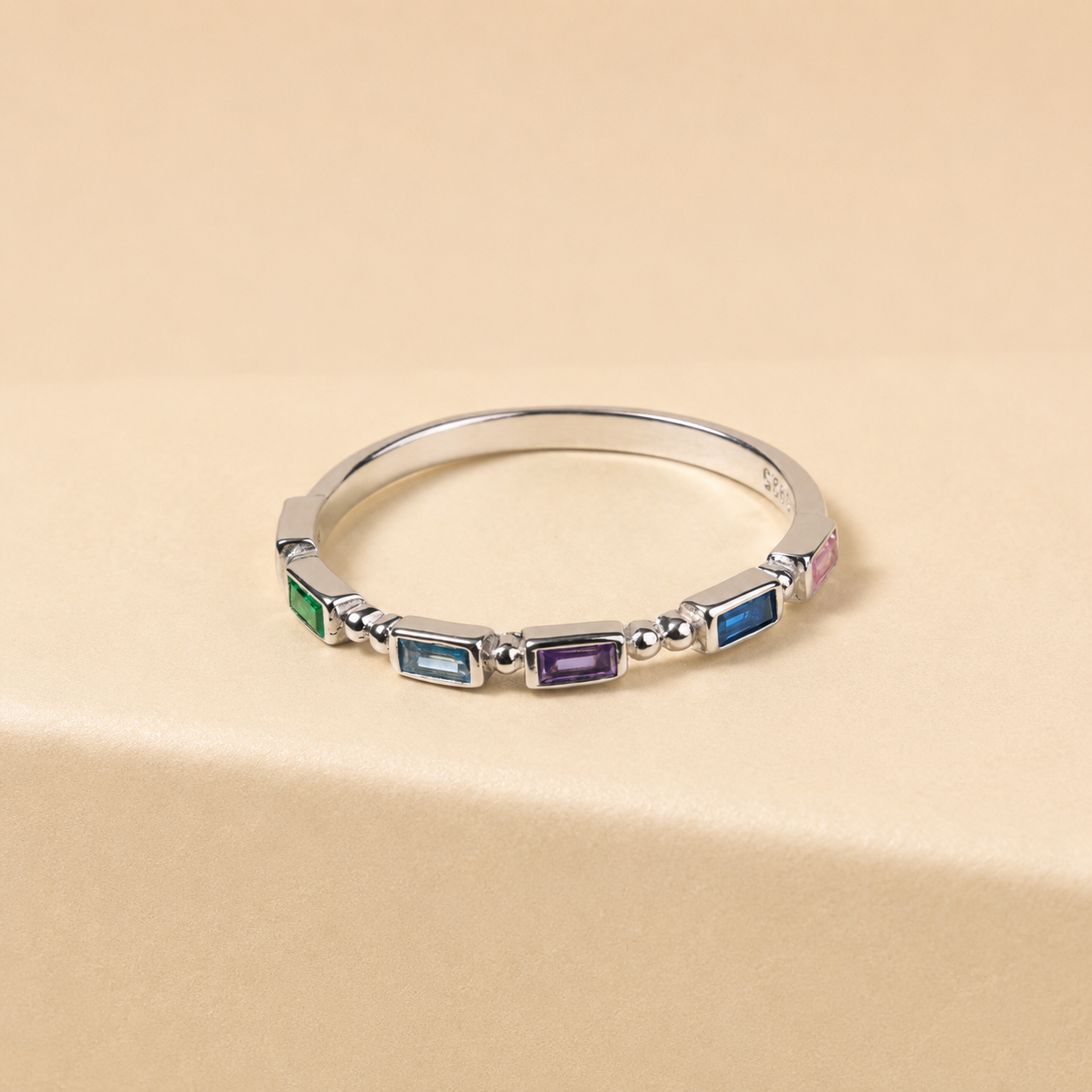 Pastel Prism Baguette Ring - Image 4