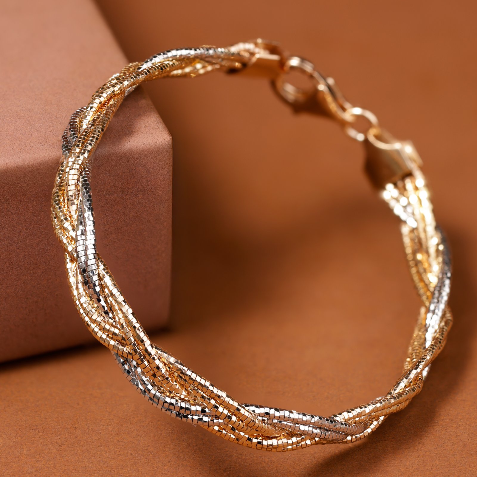 The Aurelia Two-Tone Twist Bracelet - Image 5