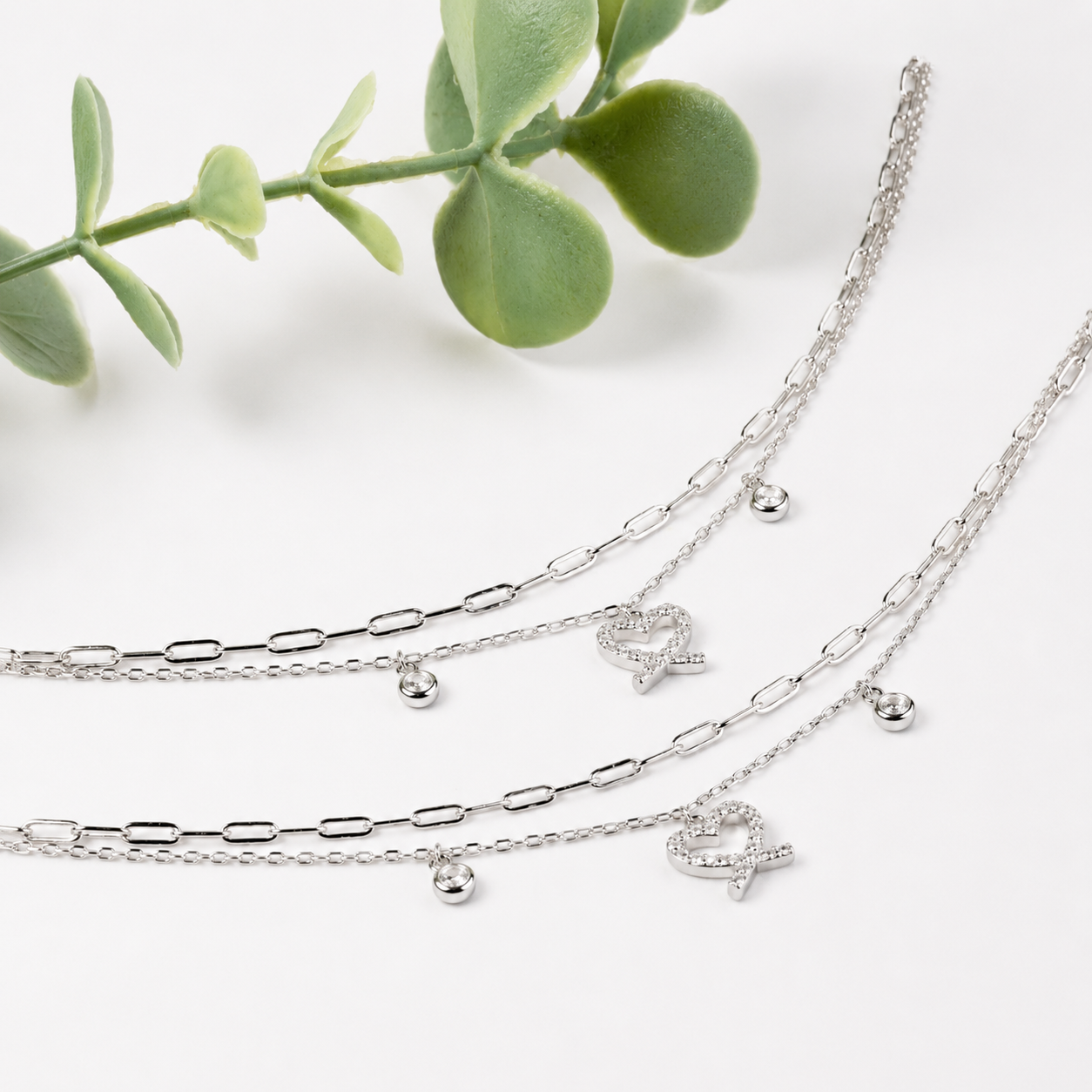 Chloe Charm Anklet Pair - Image 3