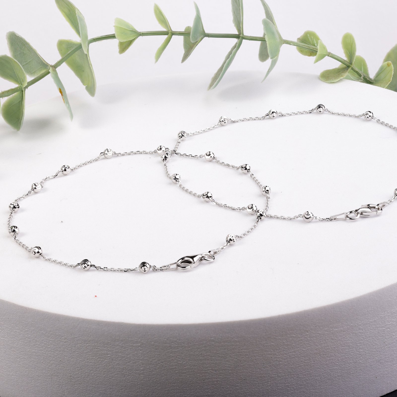 The Chloe Minimalist Bead Anklet Pair - Image 4