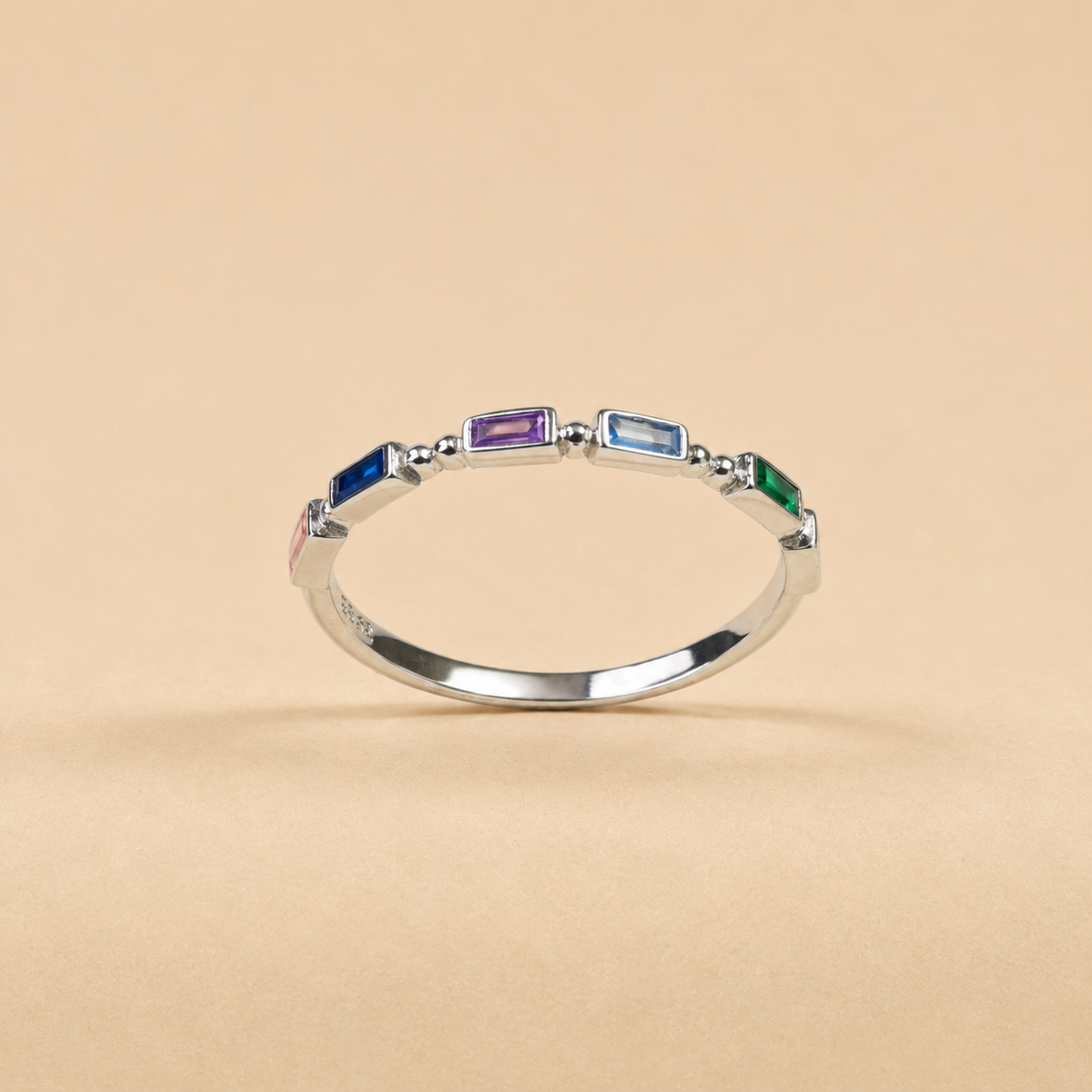 Pastel Prism Baguette Ring - Image 3