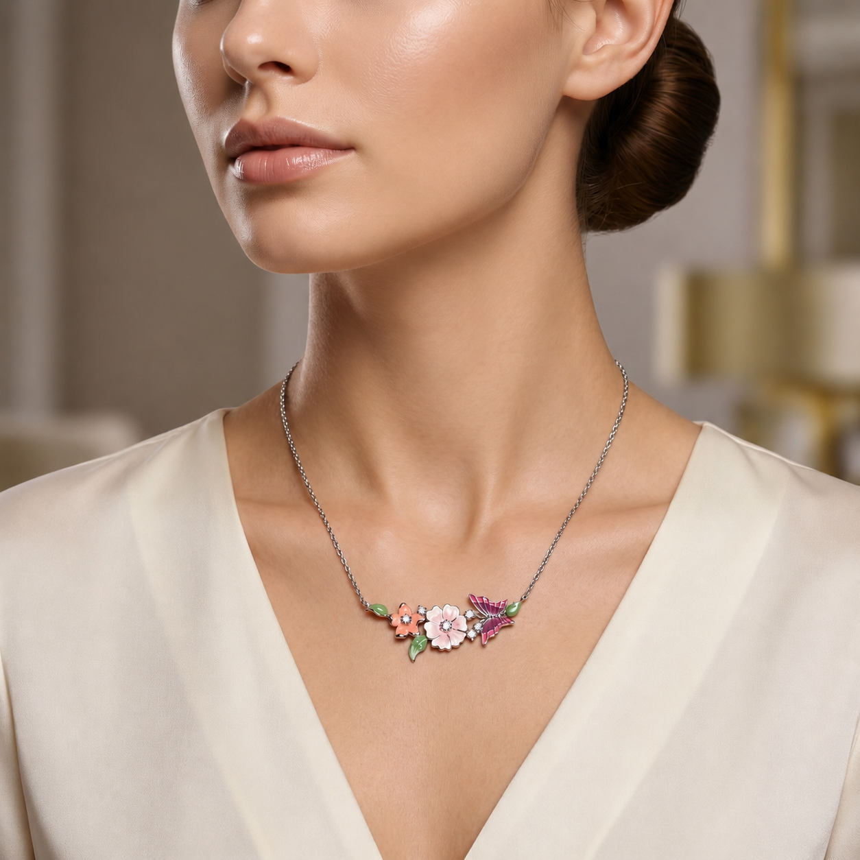 Enchanted Spring Blossom Necklace - Image 5