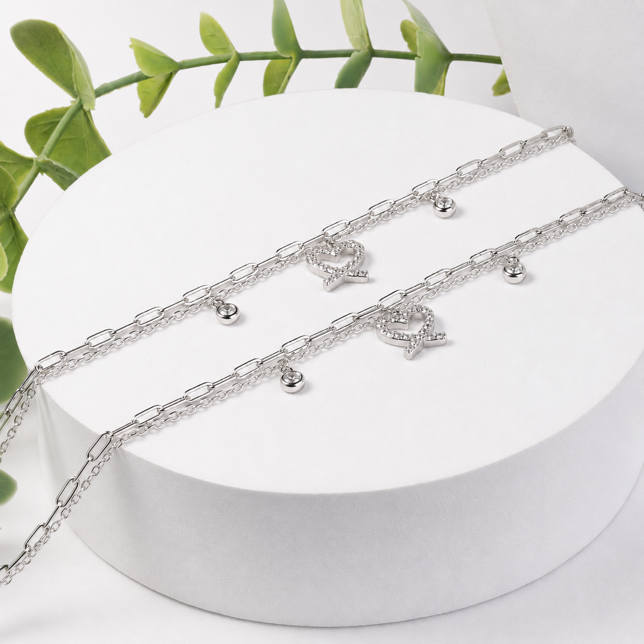 Chloe Charm Anklet Pair - Image 4