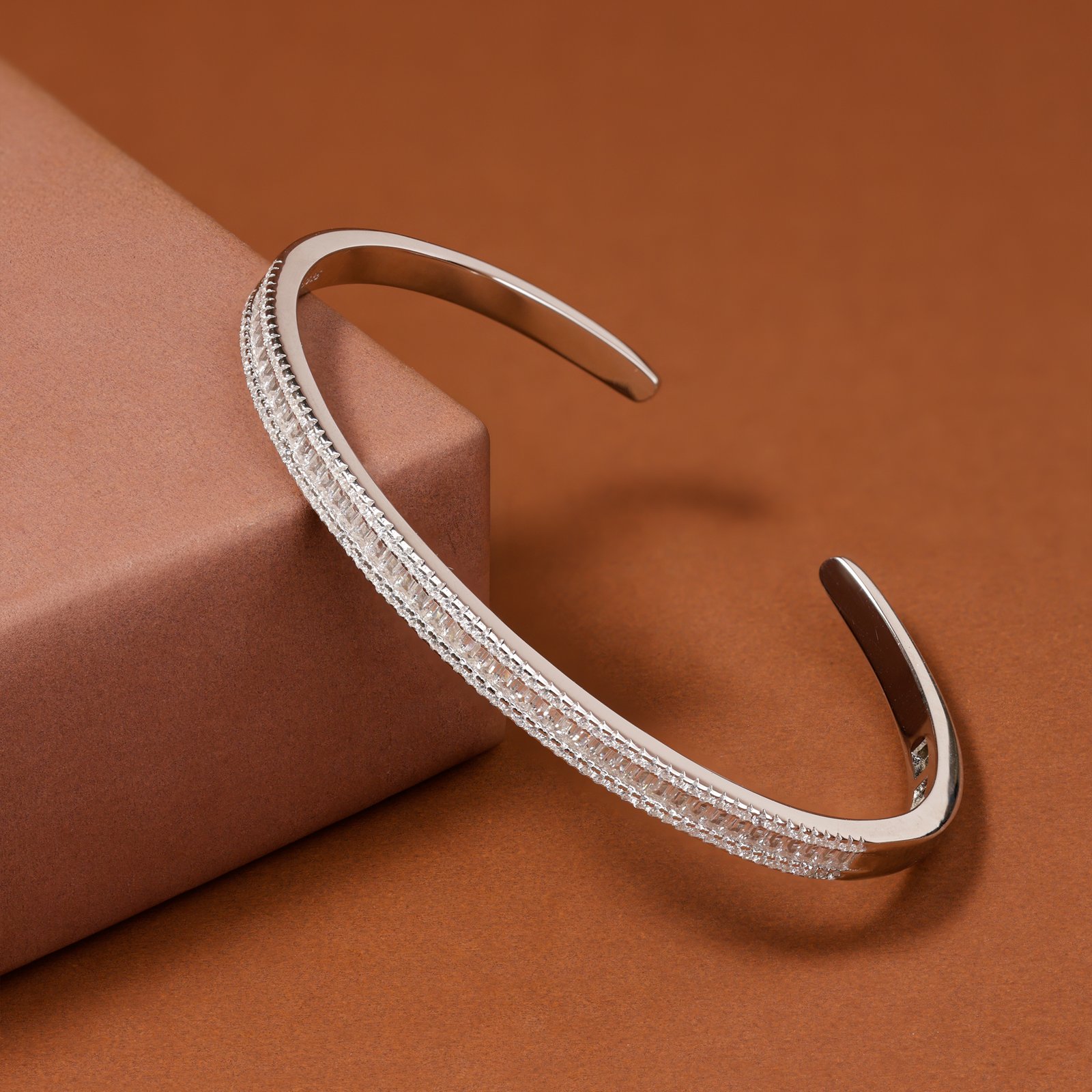 The Stella Diamond-Cut Cuff Bracelet - Image 3
