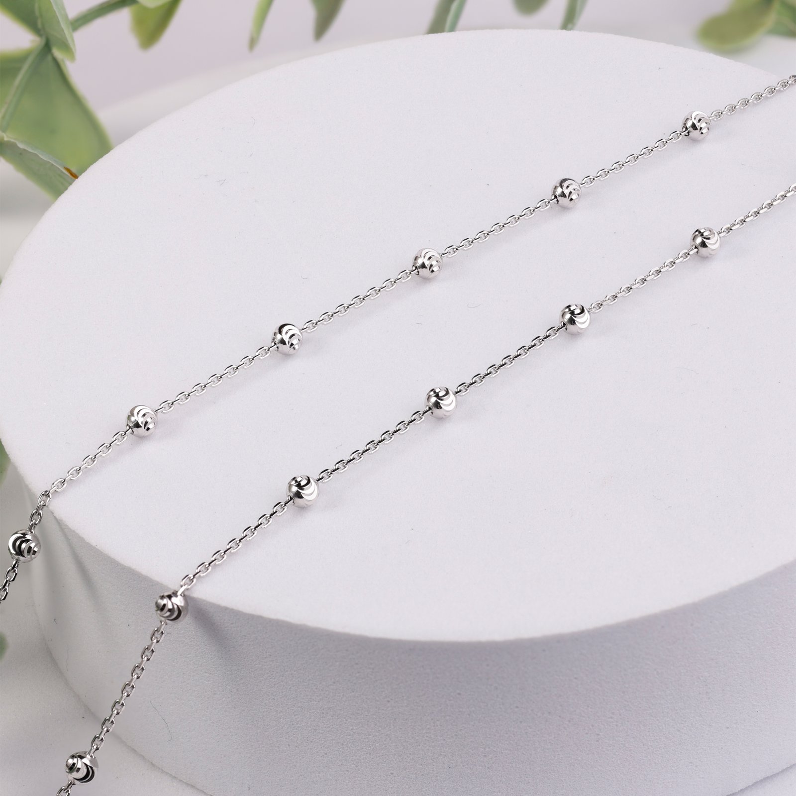 The Chloe Minimalist Bead Anklet Pair - Image 3