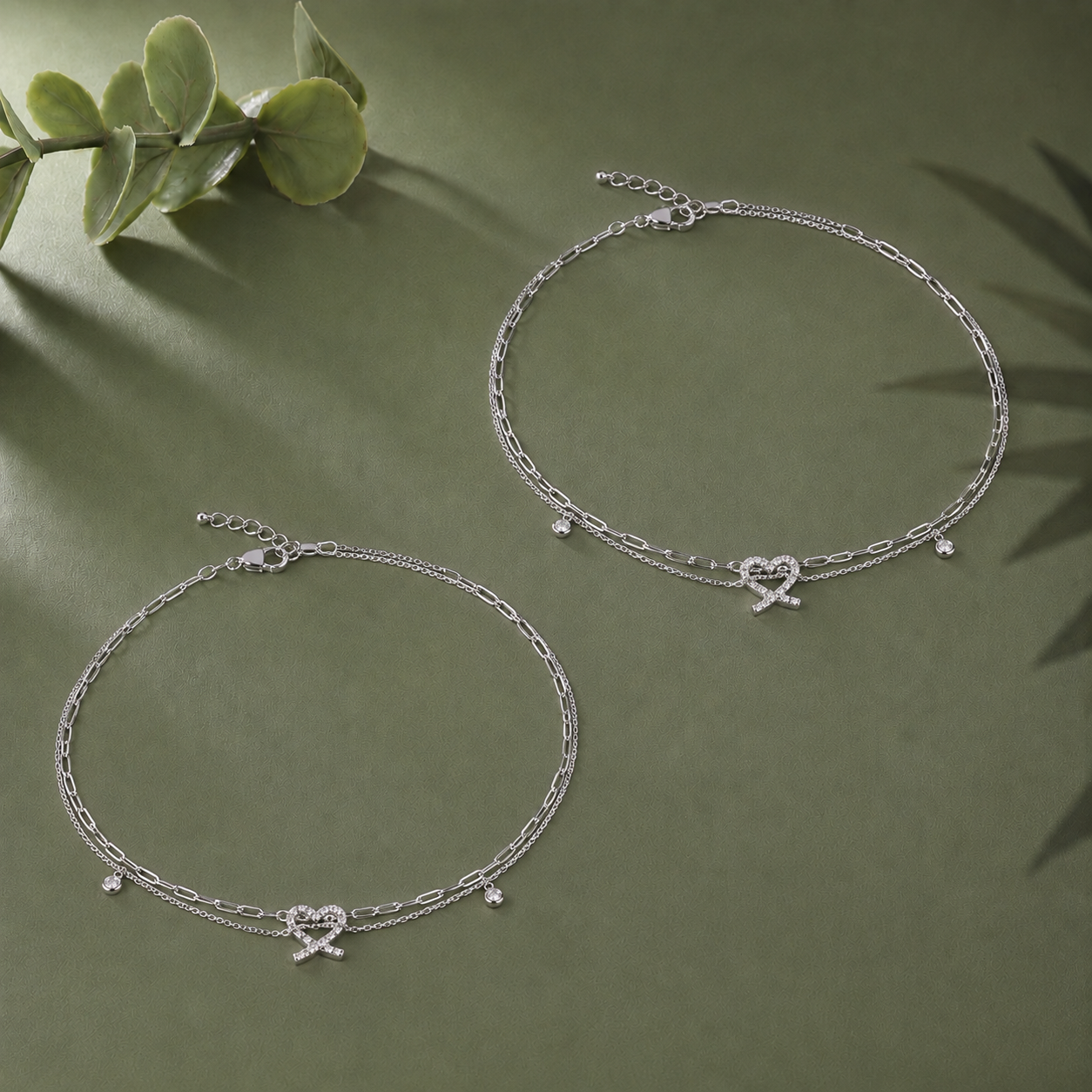 Chloe Charm Anklet Pair - Image 5