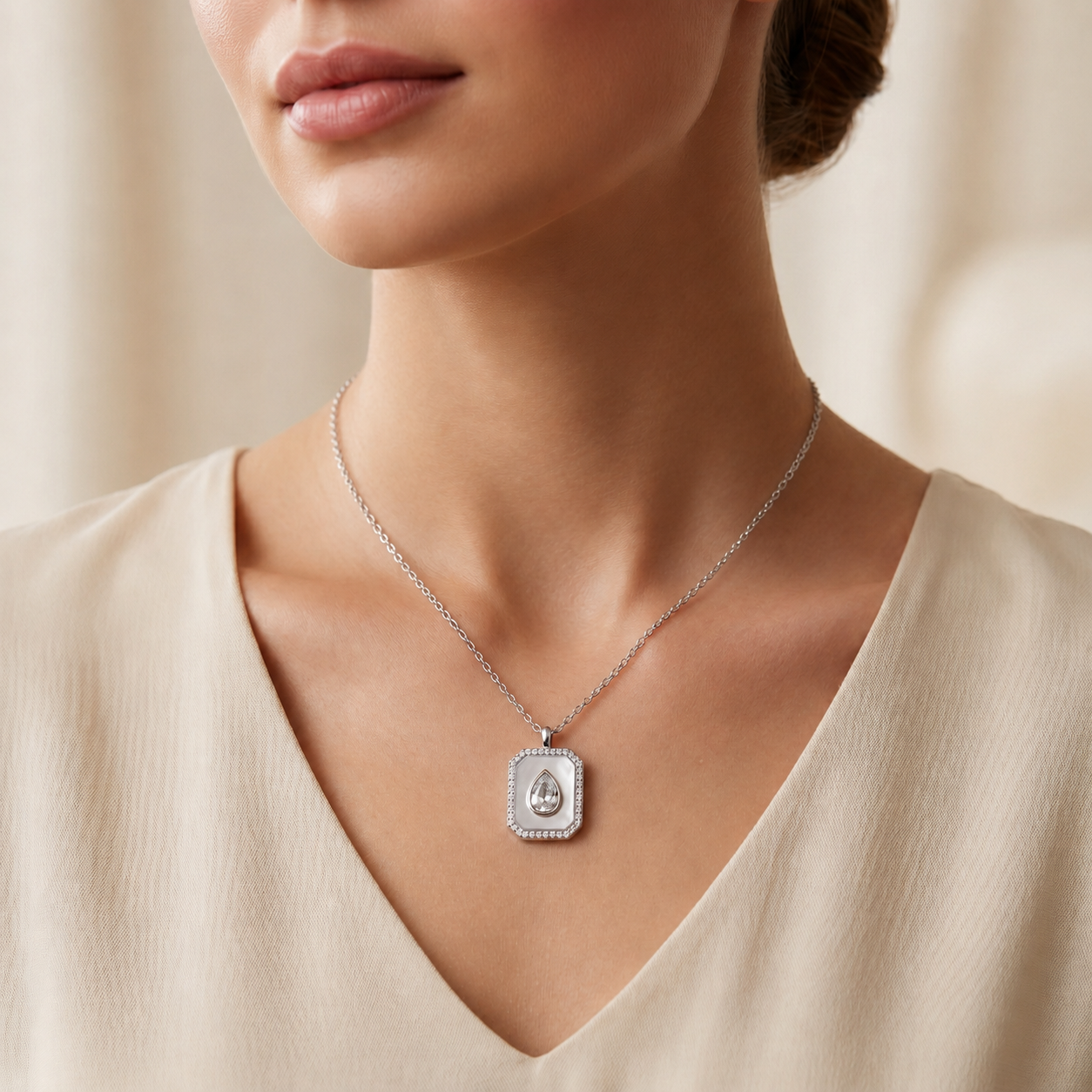 Window to the Pearl Sky Necklace - Image 5