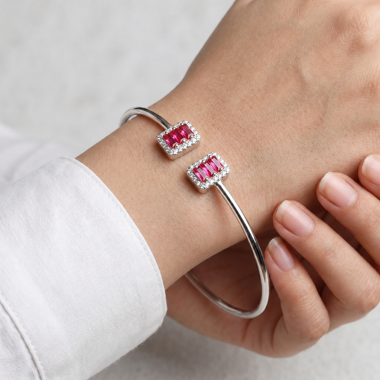 The Raspberry-Pink Cuff Bracelet - Image 2