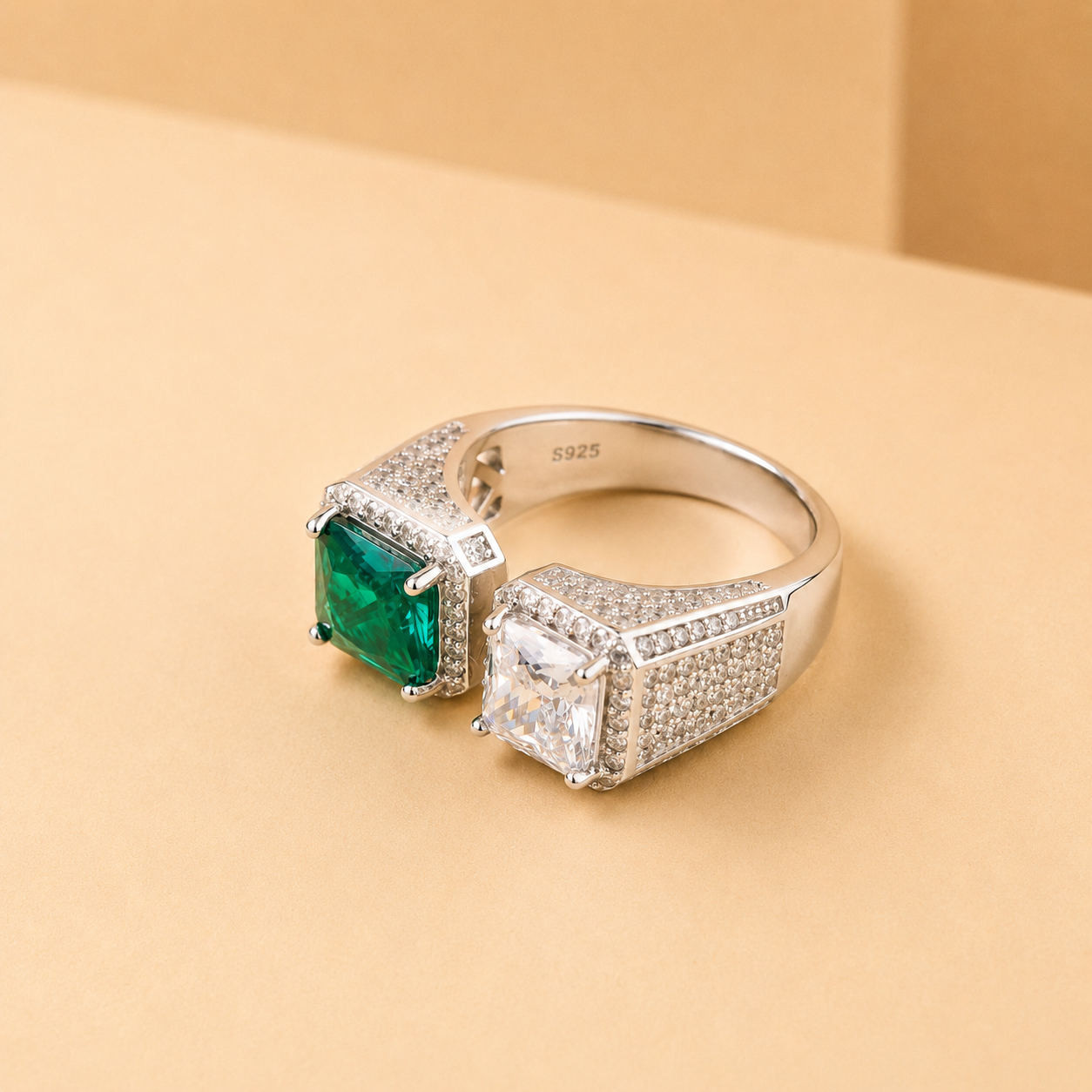 The Emerald Oasis Cocktail Ring - Image 2