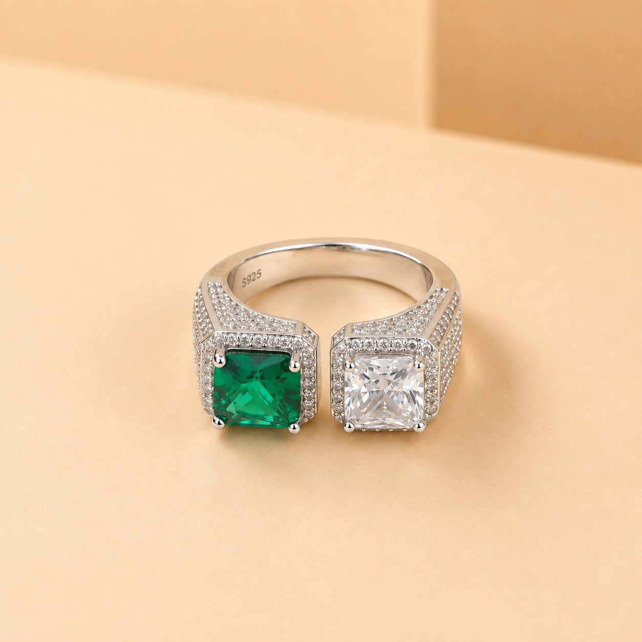 The Emerald Oasis Cocktail Ring - Image 3